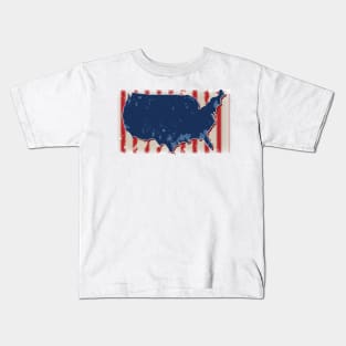 🔥 🇺🇸 4th of July Map 🇺🇸 🔥 Kids T-Shirt